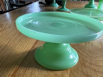 Jadeite  Pedestal Cake Stand With Lip