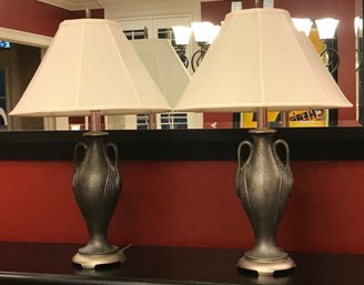 Pair Of Elegant Trophy Style Lamps