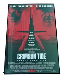 Crimson Tide Danger Runs Deep Movie Poster Signed By Denzel Washington