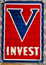 Authentic WWII War Bond Poster - Attic Find In Ridgefield, Connecticut Bank