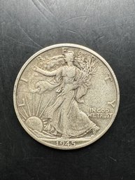 1945-D Walking Liberty Silver Half Dollar