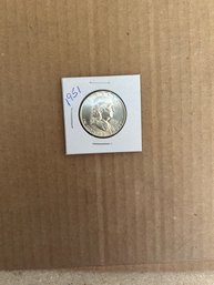 Beautiful 1951 Benjamin Franklin Silver Half Dollar