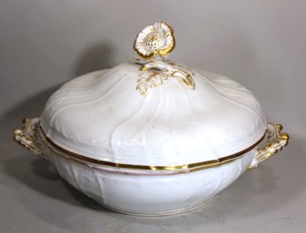 Antique Schumann Berlin Gold Decorated Porcelain Lidded Tureen