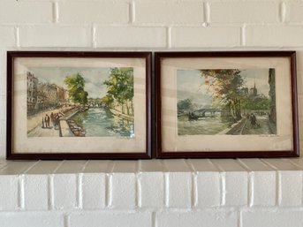 Pair Of Vintage Signed Prints.