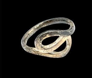 Vintage Thai Sterling Silver Swirly Ring, Size 5.5