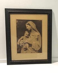 Vintage Mother, Child And Lamb Photo