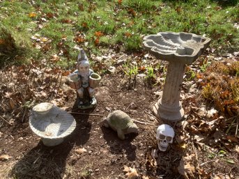 Garden Statue/birdbath Lot