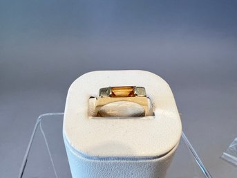 14K Yellow Gold And Citrine Ring