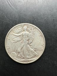 1945 Walking Liberty Silver Half Dollar