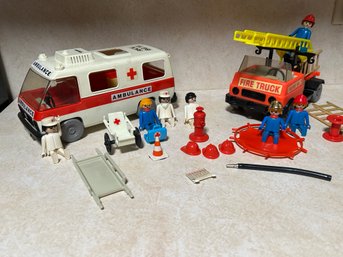 Classic 1970s Playmobil Rescue Team Lot #1