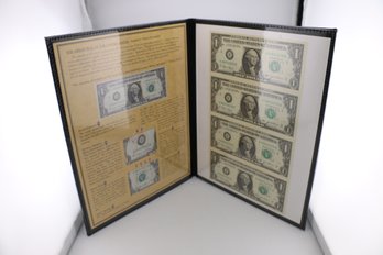 2003 Uncut $1 Bills Notes In Folder