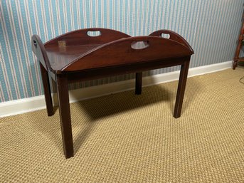A Vintage Mahogany Butler's Tray Top Table - Possibly Baker