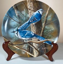 Knowles 'Encyclopedia Britannica Birds Of Your Garden' Collector Plate 'The Blue Jay'