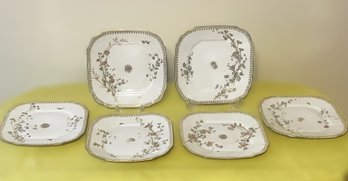 Six Tressemanes & Vogt Limoges Square Plates