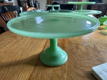 Large Jadeite Cake Plate