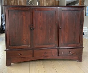 Fine Cherry Wood Media Cabinet Handmade By Joseph Schlueter