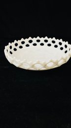 Vintage Westmoreland Milk Glass Doris Lace Pattern Reticulated Bowl