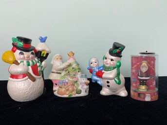 Set Of Ceramic Christmas Decorations