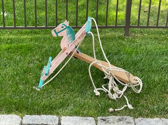 Vintage Wooden Horse Swing