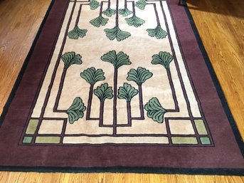 Paid $2,995 For This Incredible Authentic STICKLEY Mission / Arts & Crafts / Prairie Style Rug - Stunner !