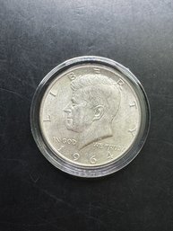 1964 Ninety Percent Silver Kennedy Half Dollar