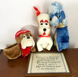 A Serenity Prayer Sampler And Stuffed Animal Decor
