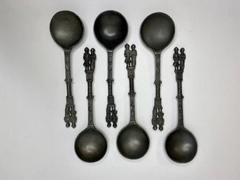 Dutch Pewter Wedding Spoons (6)