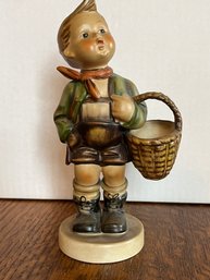 Hummel's Vintage:  Boy On Fence, W/Frog And Village Boy With Basket, Boy With Dog And Food