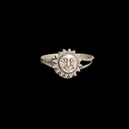 Vintage Sterling Silver Sun Ring, Size 6.5