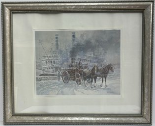 Fire Wagon Team & Ship Print