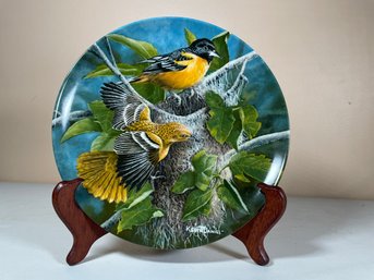 Knowles 'Encyclopedia Britannica Birds Of Your Garden' Collector Plate 'The Baltimore Oriole'