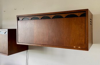 Mid-Century Wall Hanging Stereo Component Cabinet