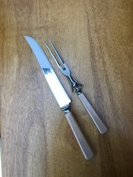 Vintage Knife And Fork Carving Set JERNBOLAGET ESKILSTUNA Sweden ROSTFRI