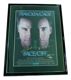 John Travolta And Nicolas Cage Autographed Face-off Movie Poster Professionally Framed