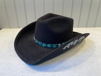 BULLHIDE Black Felt Cowboy Hat, Size Large