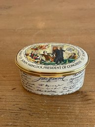 Bilston & Battersea Halcyon Days Declaration Of Independence Enamel Box 100/500