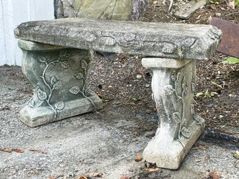 A Gorgeous Vintage Cast Stone Garden Bench