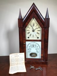 Fabulous Antique Steeple Clock 1840-1860 - Made In Connecticut - Unsure Of Working Condition - Nice Piece !