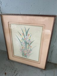 Floral Bouquet Lithograph By Pat Moran, Pencil Signed (c)