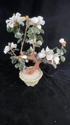 Artificial White Floral Bonsai Tree