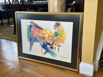 Michael Smiroldo 'Piano Player' Original & Signed Watercolor