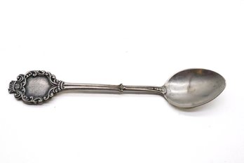 800 Sterling Silver Coffee Spoon With Hallmark - 11 Grams