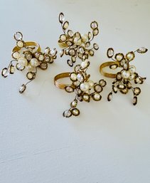 Gold Napkin Rings With Bling So Pretty