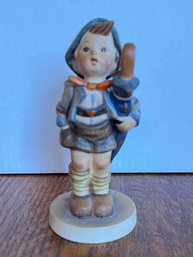 Vintage Hummel - Boy With Umbrella And Pig #198, The Little Cellist #89 And Boy With Baseball Uniform