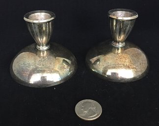 Pair, Oneida Silversmiths Candle Stick Holders