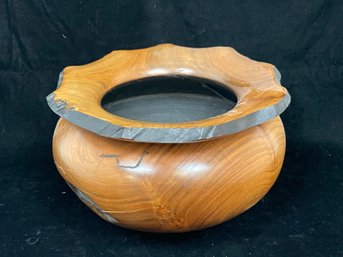 Hand Turned Wooden Tulip Bowl