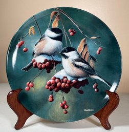 Knowles 'Encyclopedia Britannica Birds Of Your Garden' Collector Plate 'The Chickadee'