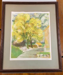 Original Lithograph Signed P. Collomb And Numbered 58/275 Authenticated By The Collector's Guild 24x30 Framed