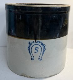 Antique 5-Gallon Stoneware Crock