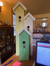 Handmade Decorative Wooden Birdhouse Complex